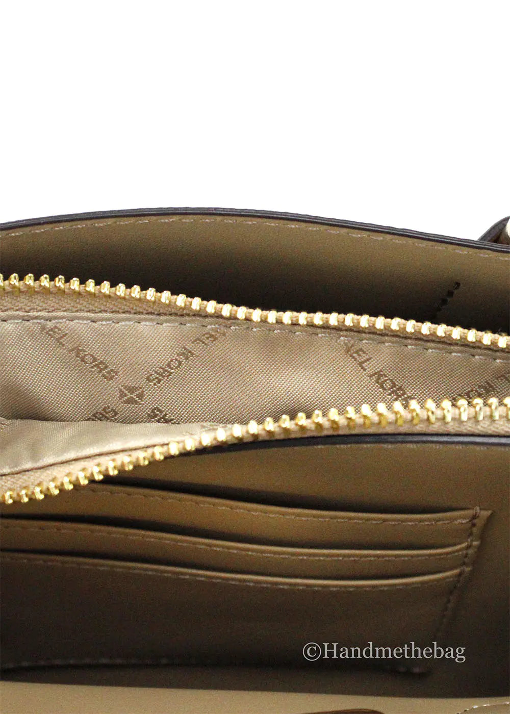 Michael Kors Mercer Medium Pale Gold Messenger Crossbody Bag